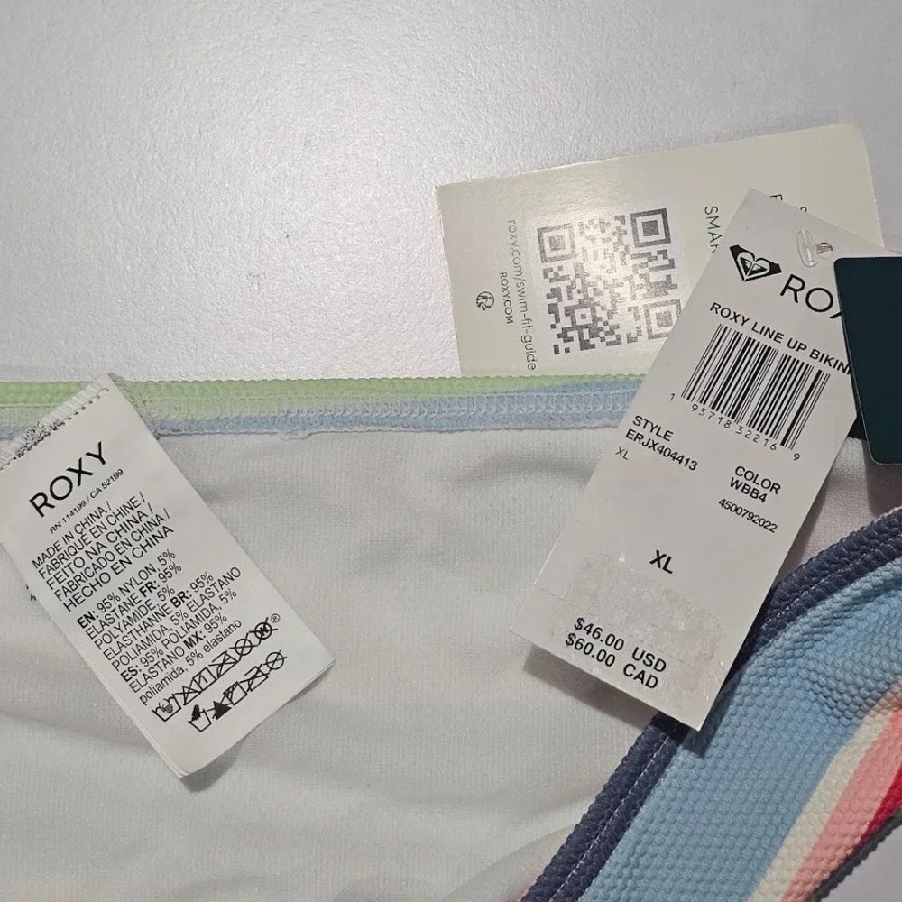 Roxy Line up Bikini Bottoms Size XL - Picture 6 of 6